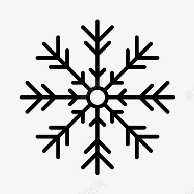 雪花圣诞节霜冻图标图标