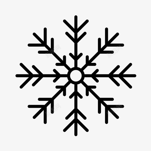雪花圣诞节霜冻图标svg_新图网 https://ixintu.com 圣诞节 圣诞装饰 雪晶 雪花 霜冻