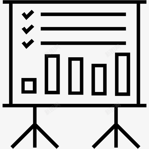 计划会议演示图标svg_新图网 https://ixintu.com 会议 培训 演示 统计 网页设计平面线图标 计划