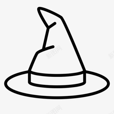 女巫帽尖头帽巫术101图标图标