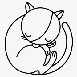可爱字母表猫o字母表动物图标高清图片