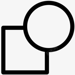 多彩的抽象标志与数字形状抽象创意图标高清图片