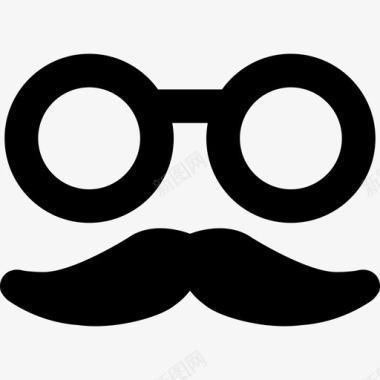 胡子和眼镜标语聚会图标图标