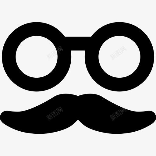 胡子和眼镜标语聚会图标svg_新图网 https://ixintu.com 标语 聚会 胡子和眼镜