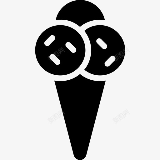 冰淇淋冷冻食品凝胶图标svg_新图网 https://ixintu.com 冰淇淋 冰锥 冷冻食品 凝胶 圣代 蛋糕锥雕纹图标