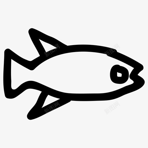 动物水族馆鱼图标svg_新图网 https://ixintu.com 动物 水族馆 酒店 钓鱼 食物和饮料手绘 鱼