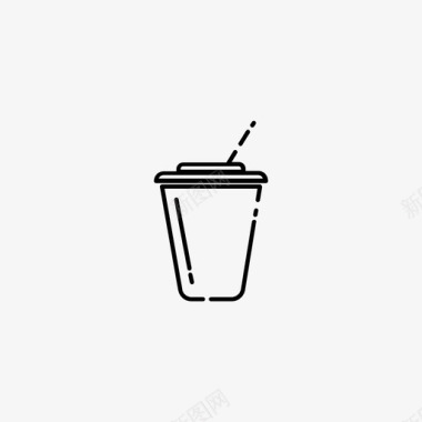 吸管杯咖啡牛奶图标图标
