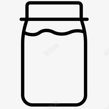 梅森罐饮料液体图标图标