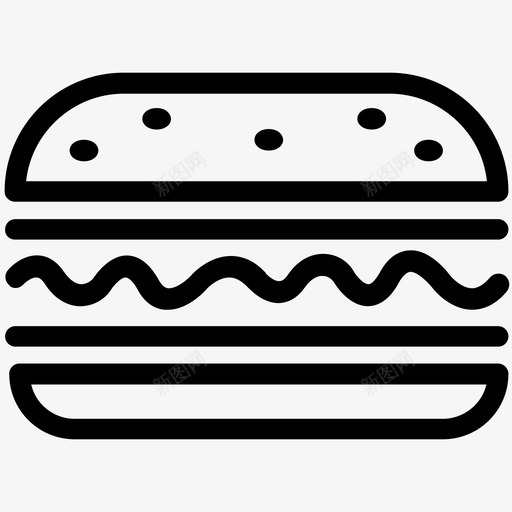快餐奶酪汉堡垃圾食品图标svg_新图网 https://ixintu.com 三明治 垃圾食品 奶酪汉堡 必需品套装3 快餐 菜单