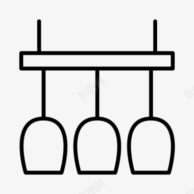 挂酒杯酒吧餐厅图标图标