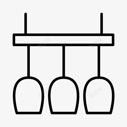 挂酒杯酒吧餐厅图标svg_新图网 https://ixintu.com 挂酒杯 酒吧 酒庄 酒架 餐厅 饮料