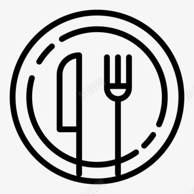 餐具餐叉厨房图标图标