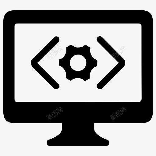 编程自定义编码开发图标svg_新图网 https://ixintu.com 商业图标集3 开发 编程 网站 网页 自定义编码