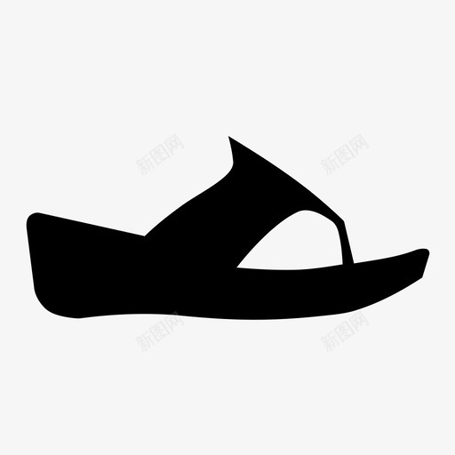 鞋高跟鞋凉鞋图标svg_新图网 https://ixintu.com 凉鞋 楔子 鞋 高跟鞋