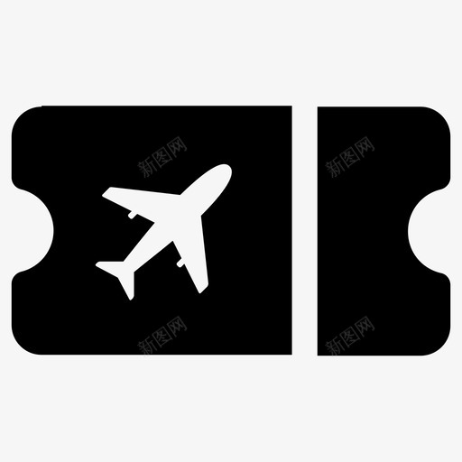 飞机票旅行票图标svg_新图网 https://ixintu.com 旅行票 飞机票