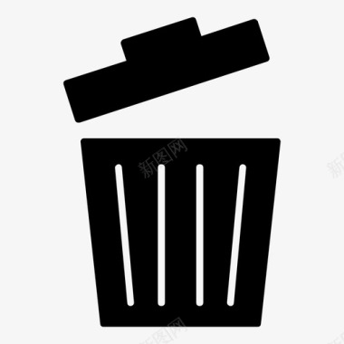 垃圾桶生态垃圾自然生态固体图标图标