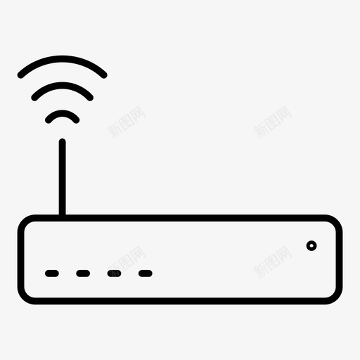 wifi路由器设备保护图标svg_新图网 https://ixintu.com wifi路由器 保护 信号 安全细线图标第1卷 设备