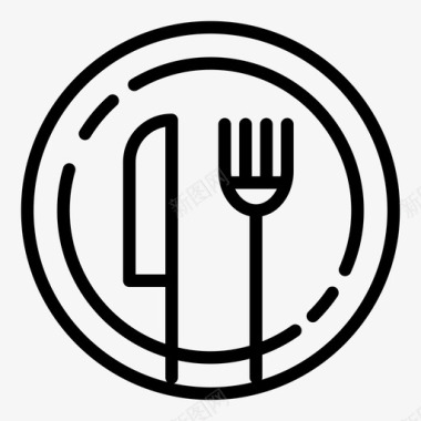 餐具餐叉厨房图标图标