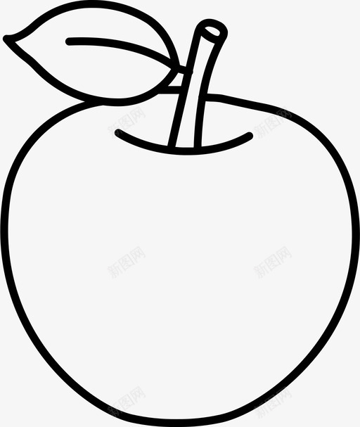 苹果字母食物图标svg_新图网 https://ixintu.com 健康 字母 水果ii概述 红色 苹果 食物