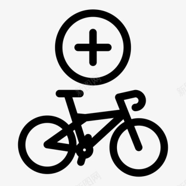 添加自行车自行车生活方式图标图标