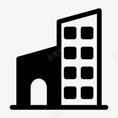 建筑公寓面积图标图标