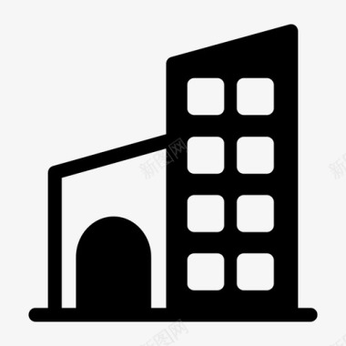 建筑公寓面积图标图标