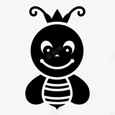蜜蜂养蜂卡通图标图标