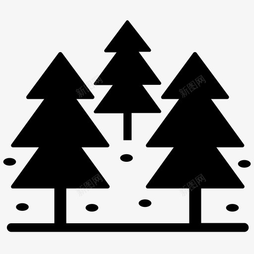 森林森林标志自然图标svg_新图网 https://ixintu.com 必需品3套 户外 树木 森林 森林标志 自然