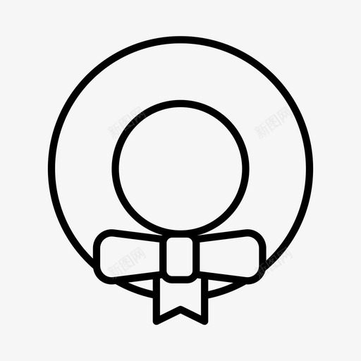 花环圣诞节装饰图标svg_新图网 https://ixintu.com 圣诞节 疲劳 花环 装饰