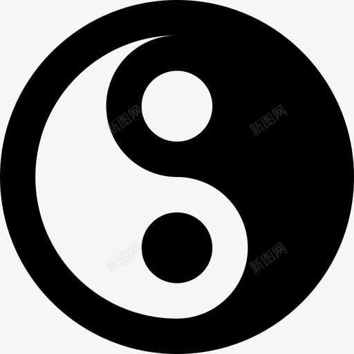 冥想平衡阴阳图标svg_新图网 https://ixintu.com 冥想 平衡 游戏图标 阴阳