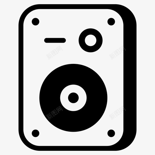 扬声器dj混音图标svg_新图网 https://ixintu.com dj 录音室 扬声器 混音 音乐图标包