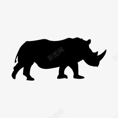 犀牛动物自然图标图标