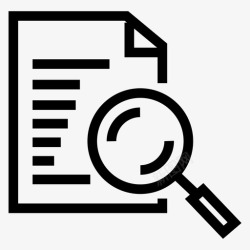 大数据查找图标放大镜文档文件图标高清图片