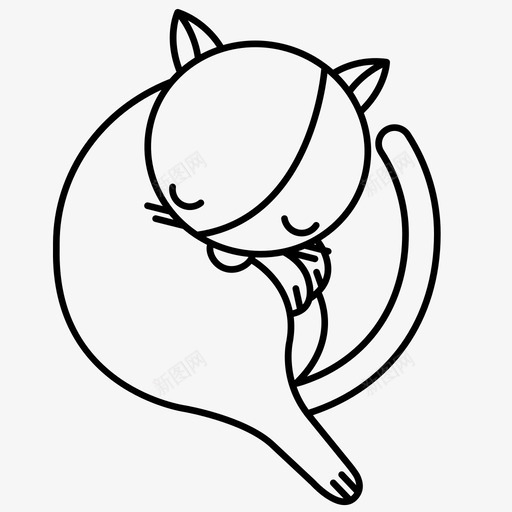 猫q字母表动物图标svg_新图网 https://ixintu.com 动物 可爱 字母 字母表 猫q