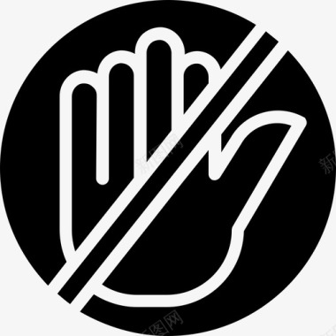 禁止手势禁止触摸禁止进入标志图标图标