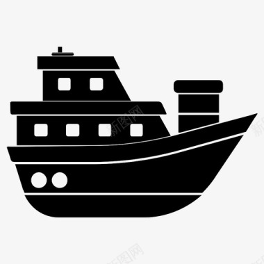 海运集装箱船图标图标
