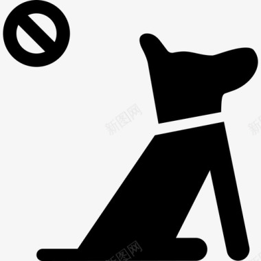 禁止携带宠物地图和旗帜游泳池规则图标图标