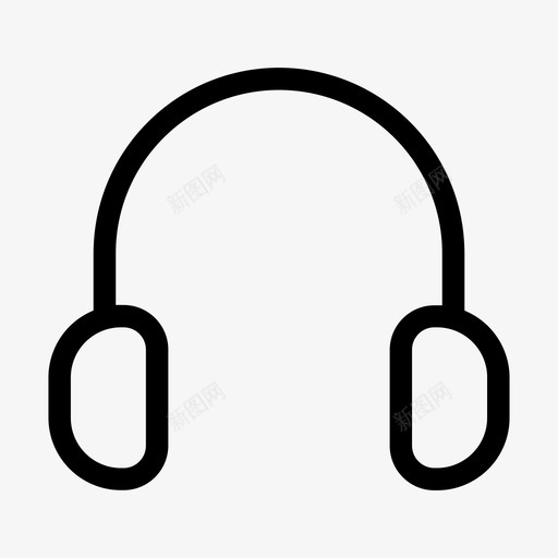 头戴式耳机图标svg_新图网 https://ixintu.com 头戴式耳机