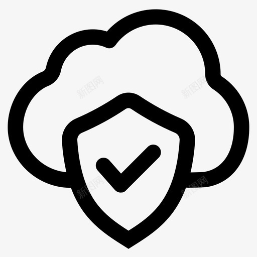 存储保护复选标记云存储图标svg_新图网 https://ixintu.com 云存储 复选标记 存储保护 屏蔽
