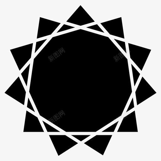 星几何抽象图案图标svg_新图网 https://ixintu.com 图案 抽象 星几何
