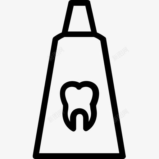 牙膏牙齿护理牙齿卫生图标svg_新图网 https://ixintu.com 口腔卫生 漱口水 牙线图标 牙膏 牙齿卫生 牙齿护理