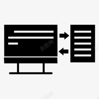 打字计算机文件图标图标