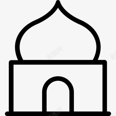 纪念碑神殿礼拜堂图标图标