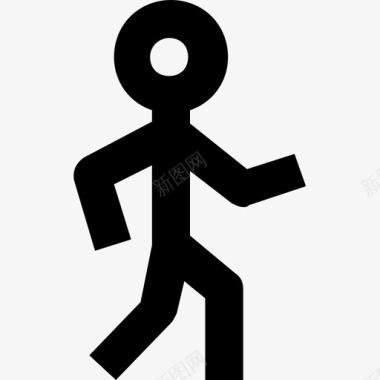 行走运动员穿越图标图标