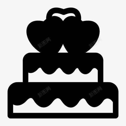 婚礼蛋糕烘焙食品甜点图标svg_新图网 https://ixintu.com 婚礼蛋糕 派对 烘焙食品 甜点