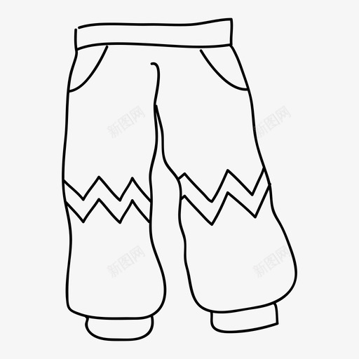 滑雪裤衣服图标svg_新图网 https://ixintu.com 滑雪裤 衣服