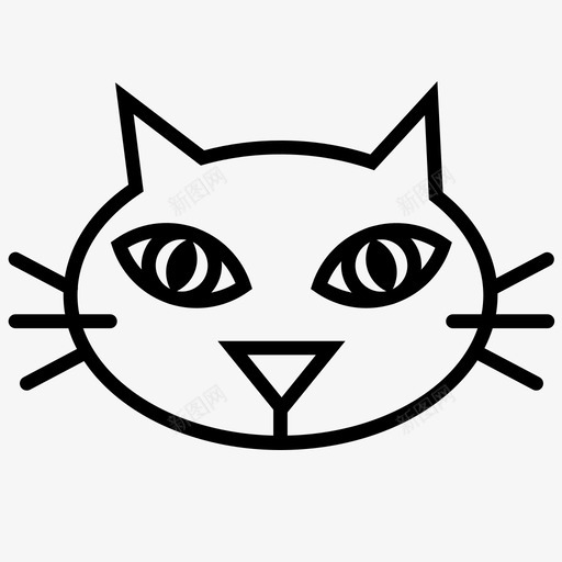 猫脸猫眼猫咪图标svg_新图网 https://ixintu.com 巫术101 猫咪 猫眼 猫脸