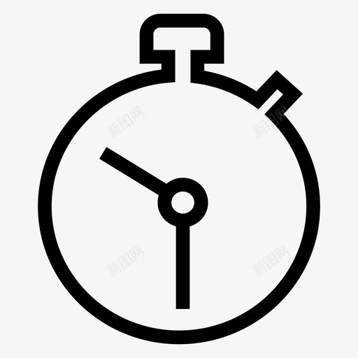 秒表时钟技术图标svg_新图网 https://ixintu.com 技术 数据分析和数据存储线图标 时钟 时间 秒表 计时器