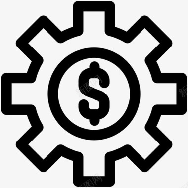 货币设置业务齿轮图标图标