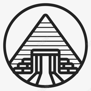 吉萨埃及金字塔图标图标
